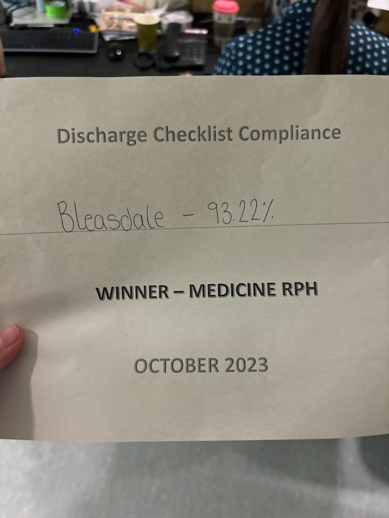 Super work bleasdale. 👏👏👏Not far off a 100%. Keep at it