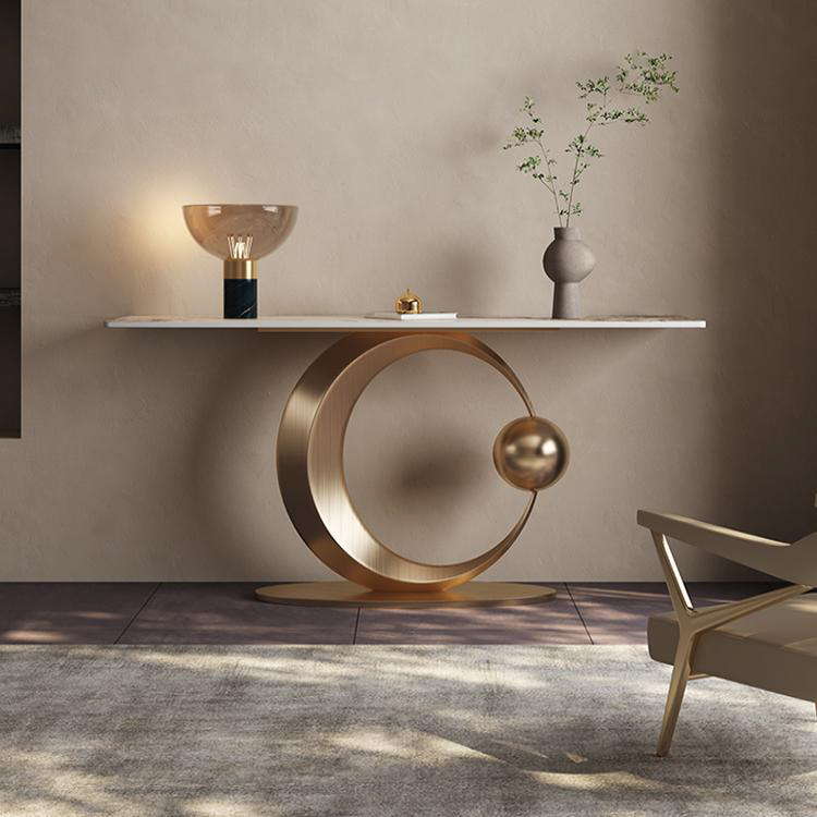 inforoyalray's tweet photo. The table base is designed to mimic a ring's shape or include ring-like features, such as smooth, polished surfaces or ornate details like cutouts,engravings,and patterns.
#ConsoleTable #HallwayTable #EntrywayTables #Table #GoldenTable #pvdcoated #interiordesign #interiorstyling https://t.co/aDnI7BLzJz