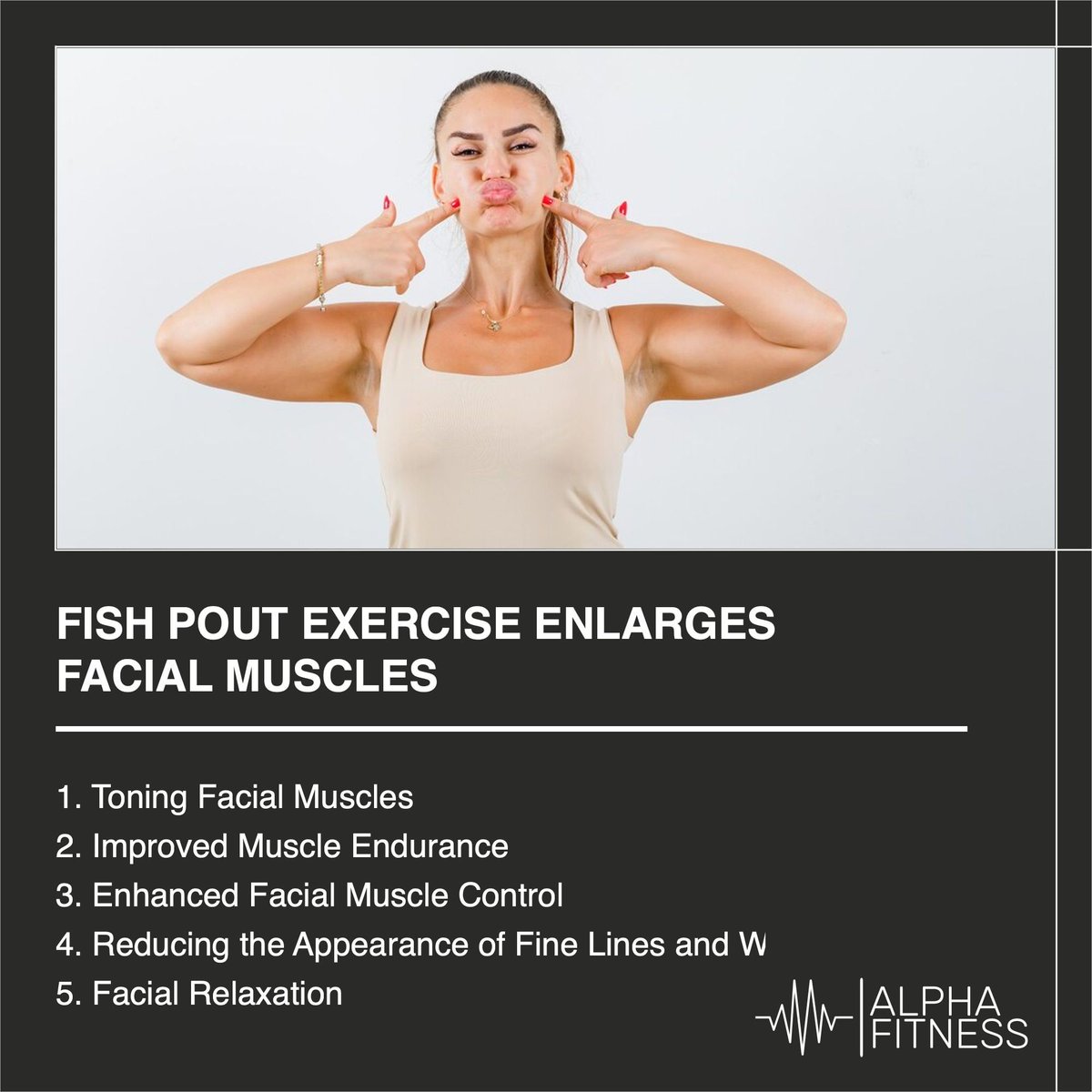 AlphaFitness15's tweet photo. Fish pout exercise enlarges facial muscles.
The "fish pout" exercise is a facial exercise that targets and engages various facial muscles, particularly those around the lips an...
#FacialMuscles #FacialRelaxation #fishpout #AlphaFitness #Fitness #Health #AlphaFitness.Health https://t.co/jJ2faArWtz