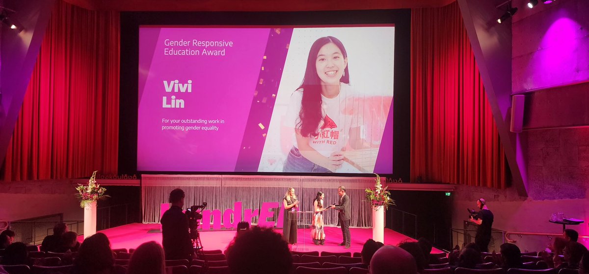 🎉 Thrilled to receive the 2023 Gender Responsive Education Award from @HundrEDorg for our commitment to gender, DEI education. @periodequity_tw is reshaping conversations globally. Gratitude to my team & all who support. Together, we build a brighter future🩸🌍