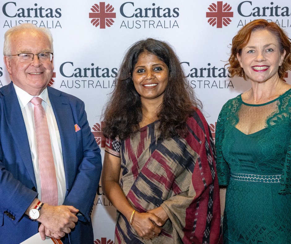 Babita Pinto, Head of Programs for @CaritasIndia, visited us in Sydney this week. Babita (pictured here with Robert Fitzgerald, AM, Chair of our Board and our CEO Kirsty Robertson) shared insights with our teams about the challenges and opportunities faced by Caritas in India.