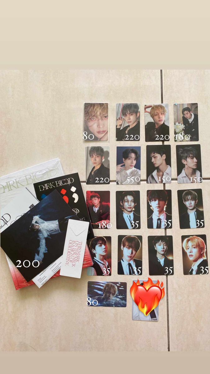 i97files's tweet photo. Helping a friend ! ✧⁠*⁠。

wts lfb ph enhypen photocards
enhypen darkblood album db you jp ld pc

— payo or 50%, rembal in 1 week (nrdp)
— can take all for 2,400 (prio) 
— x sensi | still in great condition ( closer to mint )
— gcash / maya
— j&amp;t, lbc, jrs https://t.co/S2bsLiwLDs