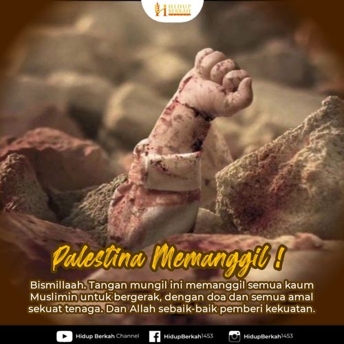 Bismillaah. Tangan mungil ini memanggil semua kaum Muslimin untuk bergerak, dengan doa dan semua amal sekuat tenaga. Dan Allah sebaik-baik pemberi kekuatan. 
Sumber:
x.com/sahabatalaqsha…

*PALESTINA MEMANGGIL !*

#SetetesHikmah
#KhilafahPembebasPalestina
#UmatButuhKhilafah