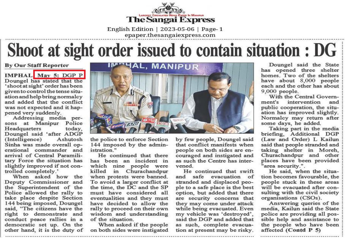 StiffTalks's tweet photo. Why DGP P Doungel not taken any action on 3rd May ?
He is the Head of Police department, incident was rooted on 3rd May from Churachandpur Area. 
Why he is not aware #In & #Out information of all Police department of Churachandpur Intel Team ?
Hope all incident might acknowledge to him on same day. 
Why he is not mobilizing his Power to control the situation  immediately ?
Is this planned conspiracy ethnic cleansing Meitei community from Churachandpur area ?
@meiteiheritage @delhimeitei @NongVnong8 @ratankhuman