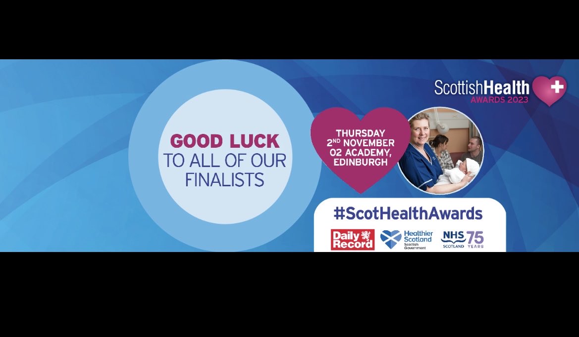 Wishing all the finalists a great evening tonight! Am looking forward to connecting with the AHPs and other colleagues at this special celebration of our outstanding workforce ⁦@NHSScotEvents⁩ #ScotHealthAwards