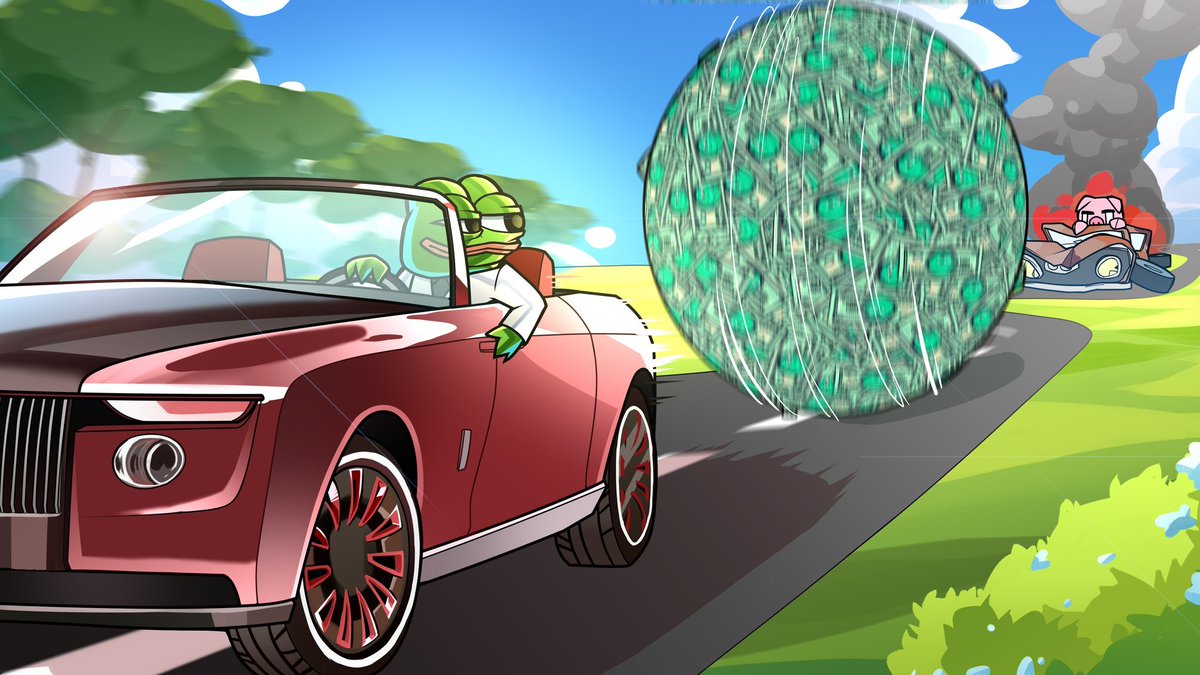 brrr_token's tweet photo. Cruisin' past the chaos while my money printer goes $brrr, sometimes, you've just got to roll with it. 🚗💸 https://t.co/dUn4DcLTUh