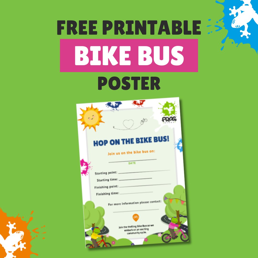 frogbikes's tweet photo. Looking at running a bike bus?🚴🚌📢
Download our free poster to help spread the word!
💚https://t.co/LU8DhDvOuJ
#frogbikes #kidsbikes #schoolbikebus #kidscycling #BikeBus #PromoteCycling https://t.co/HDcfFtHGrH
