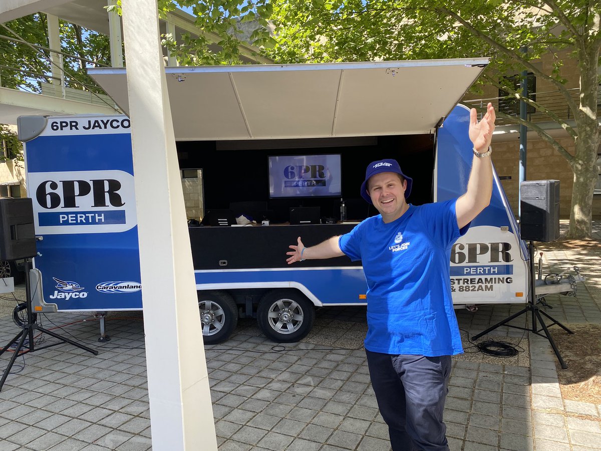 WA_Police's tweet photo. 6PR at the Academy today.
Tune in as we join forces from 3pm with Oly Peterson ahead of tonightโs graduation ceremony for red and white squads.
Heโll be chatting with a recruit with strong family ties, along with the Principal and Commissioner #LetsJoinForces https://t.co/yjJz8RxLdS