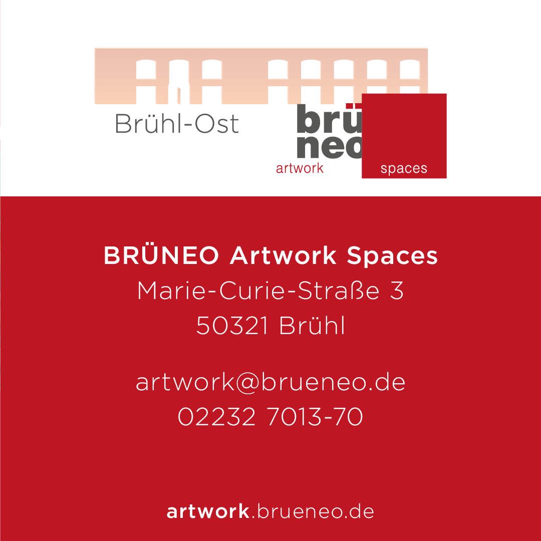 ❤️ #BRÜNEO Artwork #Vernissage 04.11.2023, 15:00 Uhr
Sigrid Dethloff &amp; Svetlana Stentenbach

Besichtigungstermine der Ausstellung:
SA + SO 15:00 bis 18:00 Uhr

BRÜNEO Artwork Spaces
Marie-Curie-Str. 3
50321 Brühl

artwork.brueneo.de
02232 7013-70

#meinartworkspace #brühl