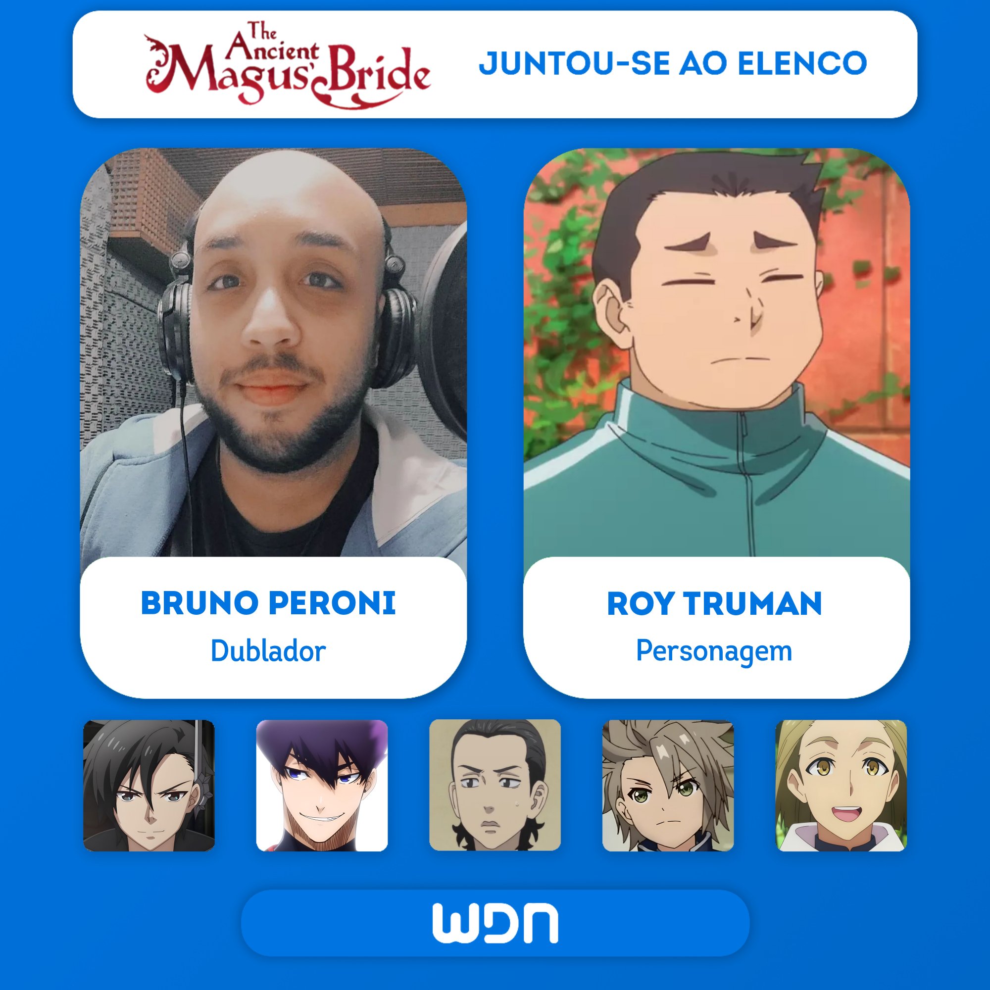 WDN - World Dubbing News on X: 🪄 Novos dubladores juntam-se ao elenco de 'The  Ancient Magus Bride S2' • Bruno Peroni como Roy Truman • Caio Godard como  Kevin Forbes  /