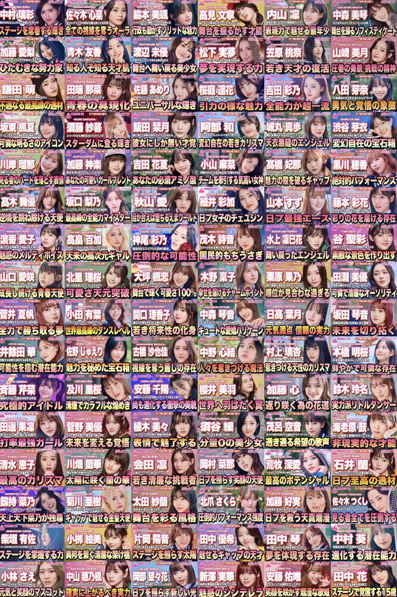 Mugen_Katalina's tweet photo. 日プ参加者全員の動画を作った身としては、今日何が起ころうともあり得ないダメージを喰らうので明日生きてるか分からぬ

ガチで全員ちゃんと好き

#日プ https://t.co/gn6iwTMEPb