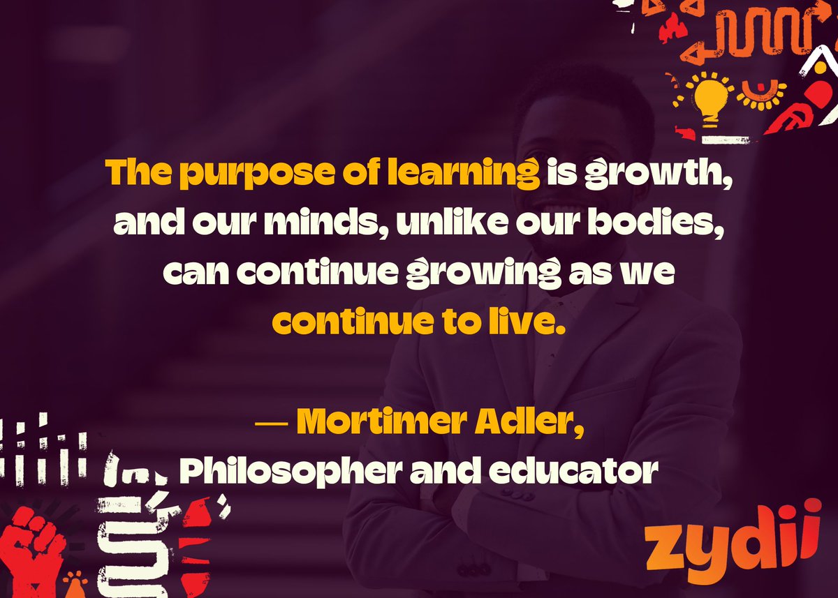 ZydiiAfrica's tweet photo. Embrace the endless growth of your mind. Take up a new course, try out a new skill, or a hobby to keep your mind forever young.
#learningisfun #knowmoredomore https://t.co/EqUSOjO712