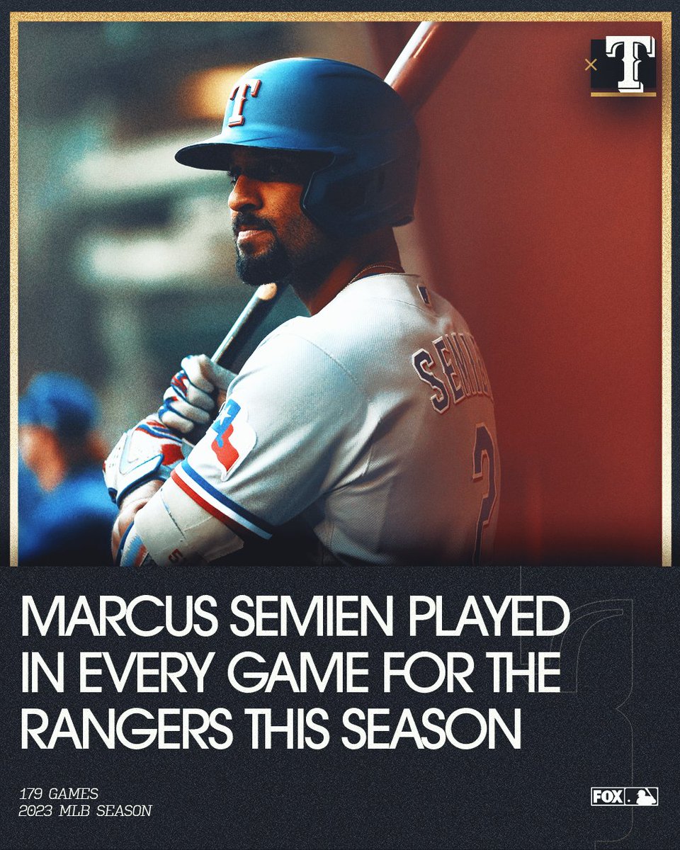 Marcus Semien played in all 179 games for the Rangers this season 😤