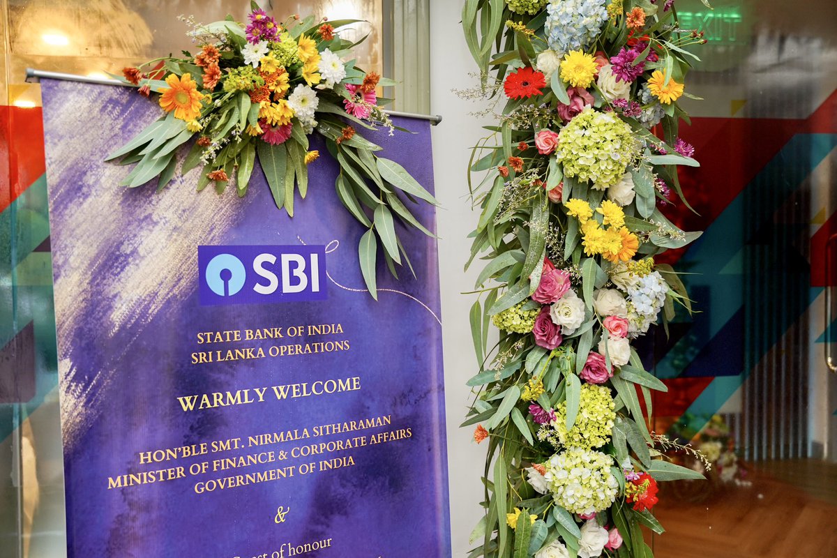 FinMinIndia's tweet photo. Union Finance Minister Smt. @nsitharaman inaugurated the  State Bank of India @TheOfficialSBI Branch in Trincomalee, today, during her official visit to Sri Lanka. 

H.E. Mr. @S_Thondaman, Governor of Eastern Province, Sri Lanka; Shri Gopal Baglay, India’s High Commissioner to Sri Lanka, and Chairman @TheOfficialSBI Shri Dinesh Khara were also present at the inauguration.

After inaugurating the branch, FM Smt. @nsitharaman appreciated that SBI, with its 159 years of significant presence, is the oldest bank in Sri Lanka and continues to grow its business at home and abroad. 

During the Sri Lankan economic crisis, SBI's presence in Sri Lanka paved the way for a smooth extension of Line of Credit worth $1 billion by the Govt of India to Sri Lanka.

Besides, SBI Sri Lanka continues to play vital role by supporting corporates in international trade.

SBI in Sri Lanka continues to scale up remittance through a robust #DigitalPlatform via SBI Sri Lanka YONO app and online banking, in addition to the in-branch operations. (1/2)