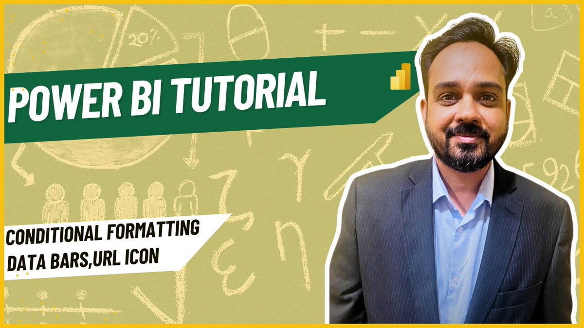 amitchandak78's tweet image. Learn Power BI: Conditional Formatting, Data Bars, URL Icon
youtu.be/cN8AO3_vmlY?t=…

#PowerBI #ConditionalFormatting #DAX #powerquery #AmitChandakDA #businessintelligence #powerplatform #bi #powerbidesktop #datatodiscovery #powerbitutorial