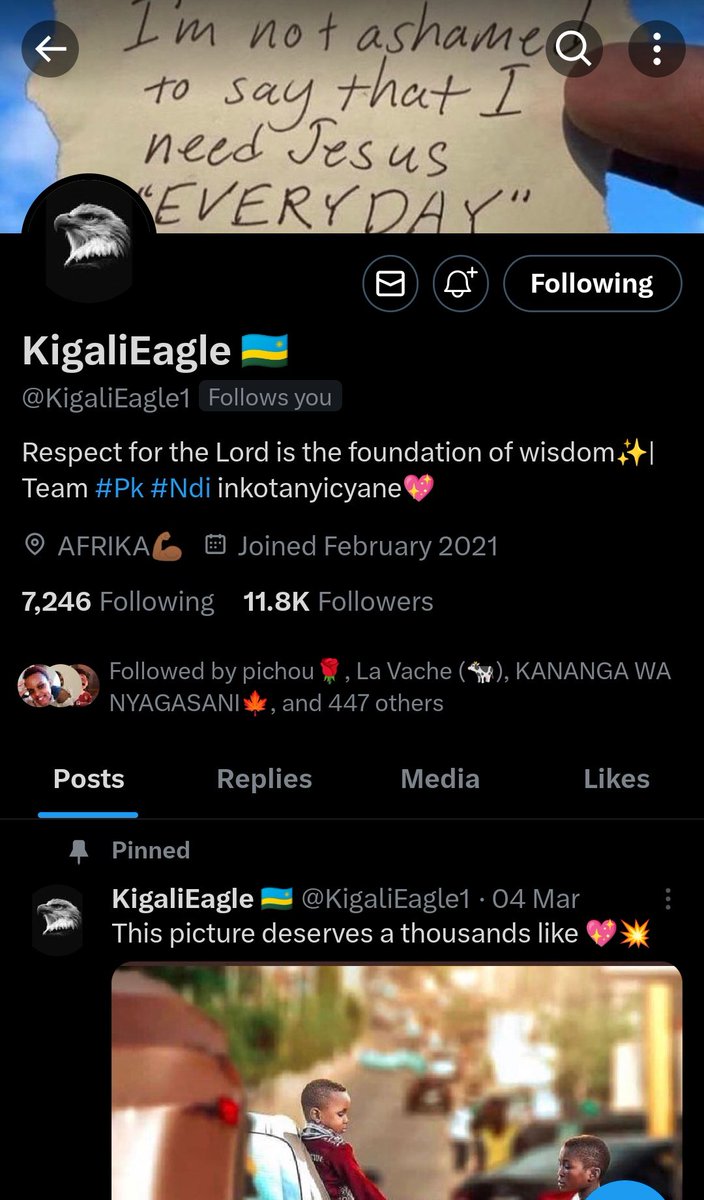 🚨 AMAKURU MASHYA🚨
Ubu nawe wakwibera Big fish, wowe ngwino wigurire iyi account ya @KigaliEagle1 ayiguhere kugiciro nkicyumuneke.
Vugisha @KigaliEagle1