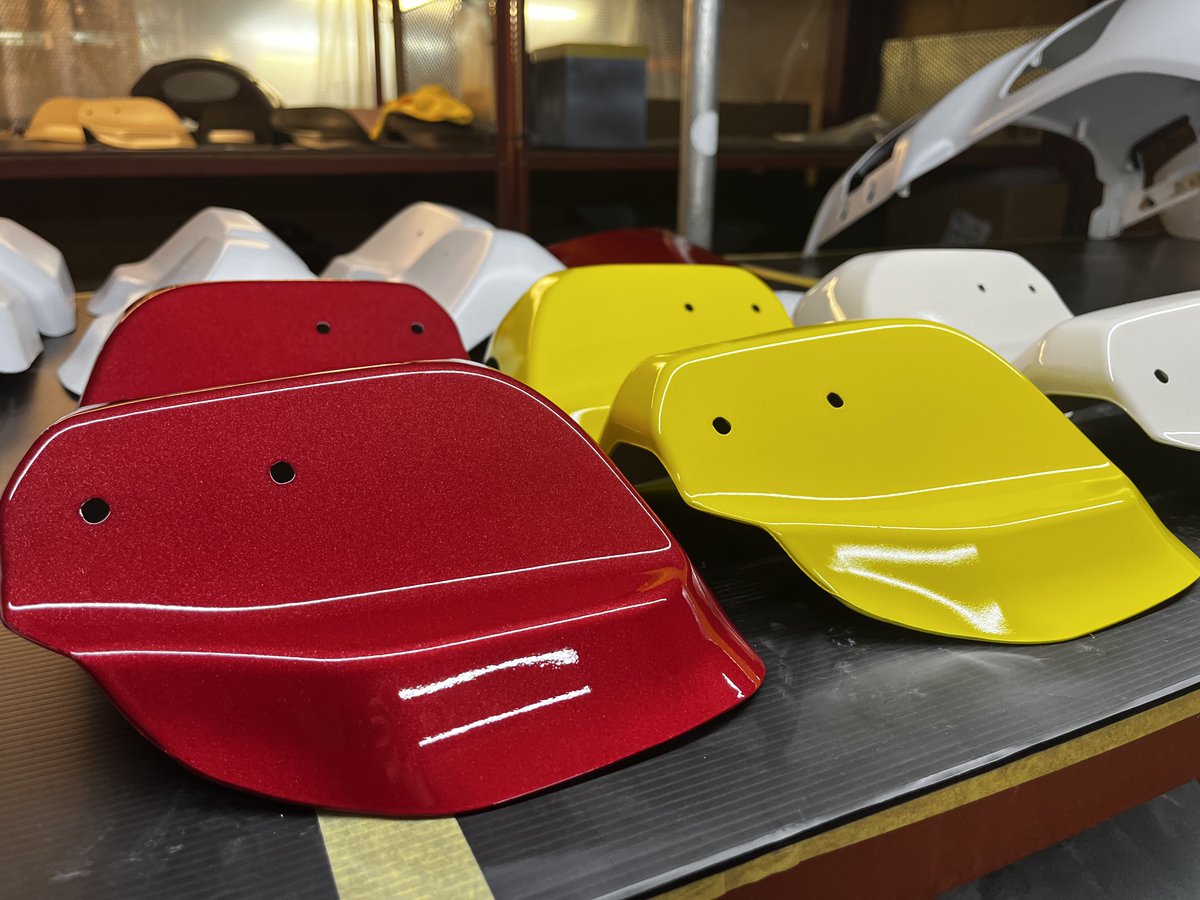 worldwalk819's tweet photo. ただいま弊社ECサイトでご購入いただいたお客様には塗装製品を『7営業日前後』でご案内です！

そのおかげか好評につき、弊社の塗装部もフル稼働中💪
画像は『クロスカブ110 塗装大型ナックルガード（商品番号：ws-39）』です🟥🟨⬜️

それにしてもこの色合い、お腹が空いてきますね…🤤🍔 https://t.co/DN9d2dwYLF