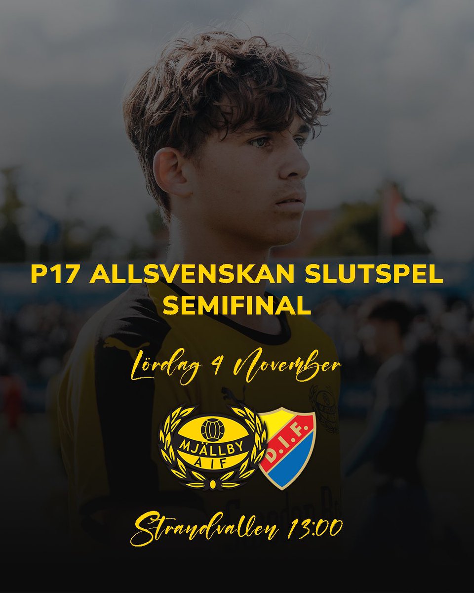 ⚽️ | På lördag klockan 13:00 spelar Mjällby AIF P17 returmötet i semifinalen mot Djurgårdens IF på Strandvallen (D-Plan).

Läs mer på maif.se 🔗

#MjällbyAIF #MAIF