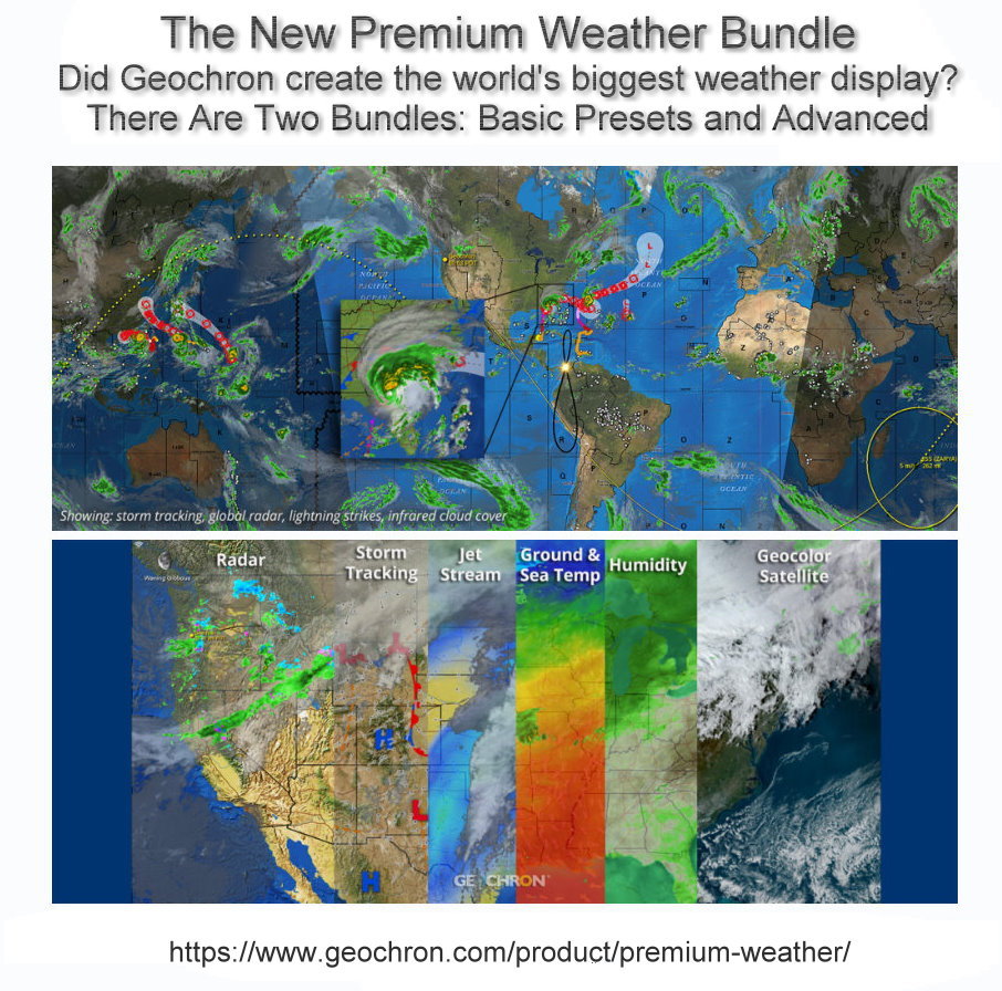 Geochron has developed and launched a superior weather display set many of us will want to add to our ham shacks. 
See the video linked here for the full story from Patrick.
youtu.be/KMjQYxnVH_U?si… 
73 M7WDX
#weatherforecast #WeatherUpdate #WeatherAlert
