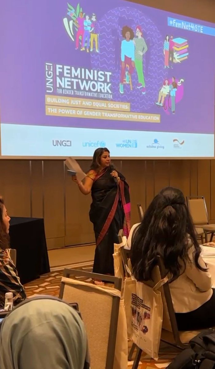 UNGEI's tweet image. &quot;Just as patriarchy is learned, it can be unlearned.&quot;👏🏾👏🏼👏🏿 UNGEI Director @antaraganguli delivers a powerful opening message to kick off #FemNet4GTE!

Find out more: ungei.org/what-we-do/fem…

#GenderEquality #UnlearnPatriarchy