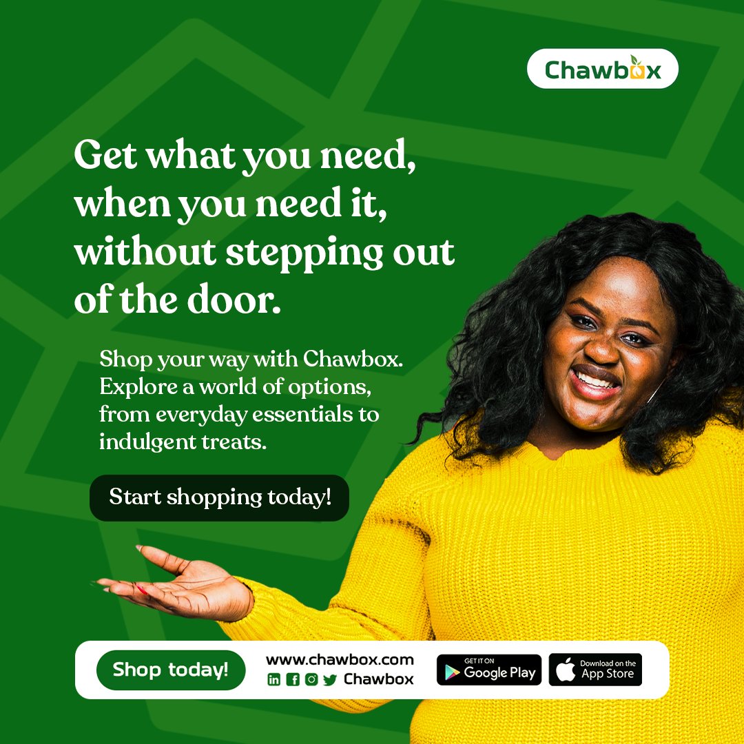chawbox's tweet photo. Get what you need, when you need it without stepping out of the door.
Shop your way with @chawbox .
#groceriesinlagos
#Chawbox
#ShopSmartSaveMore https://t.co/EA8Uimi1TT