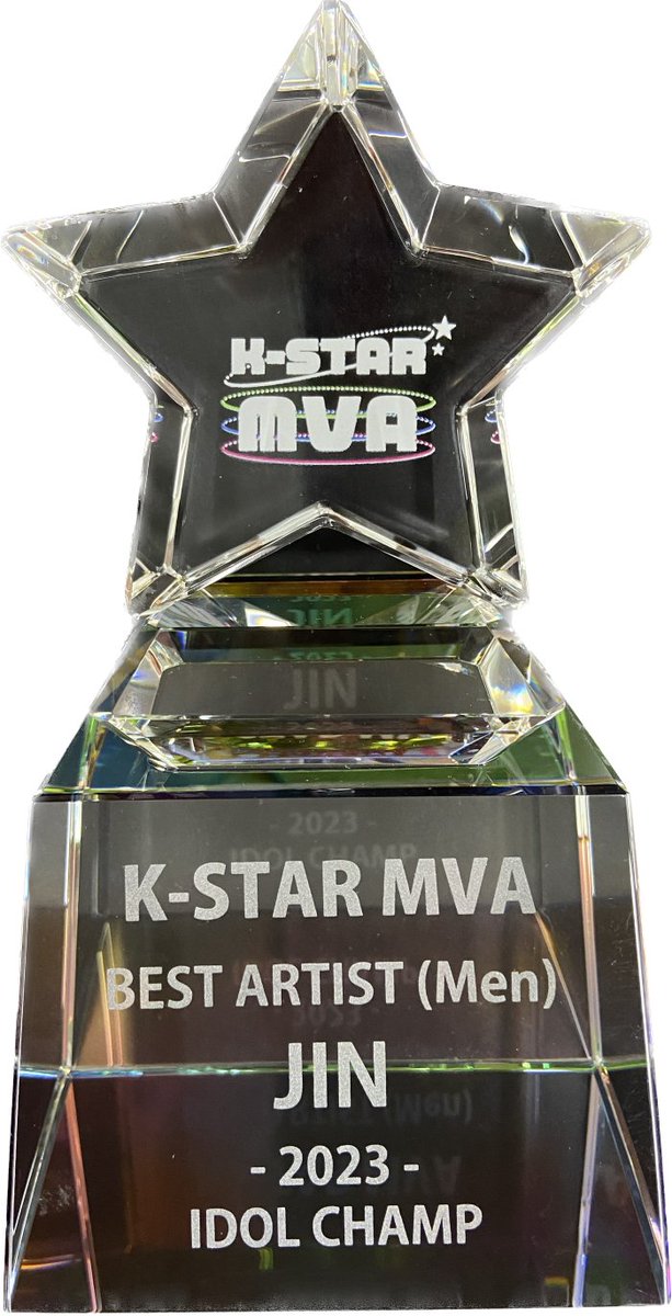 Seokjinpicss's tweet photo. Champ K-Star MVA BEST ARTIST MEN award {JIN}🎉

CONGRATULATIONS JIN
JIN MOST VALUABLE ARTIST https://t.co/XUgFYsuKU1