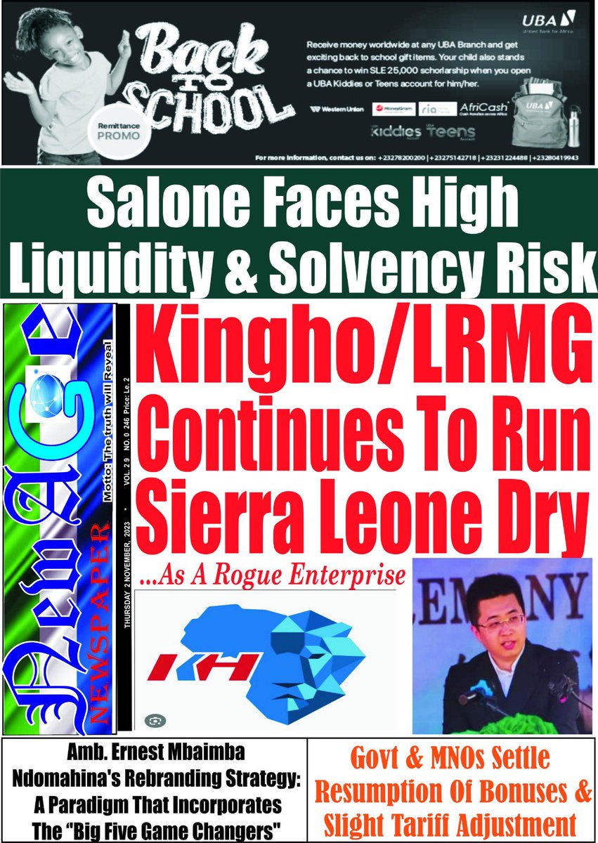 thomasd05987132's tweet photo. Another International litigation? Lawyers for @AriseIIP write a warning letter to #SALONEGovt for breach of agreement. I don’t think #Govt wants to stifle growth in the mining sector as they did in first term of @PresidentBio when #SLMining now #MarampaMines went to court! https://t.co/Db943jRai1