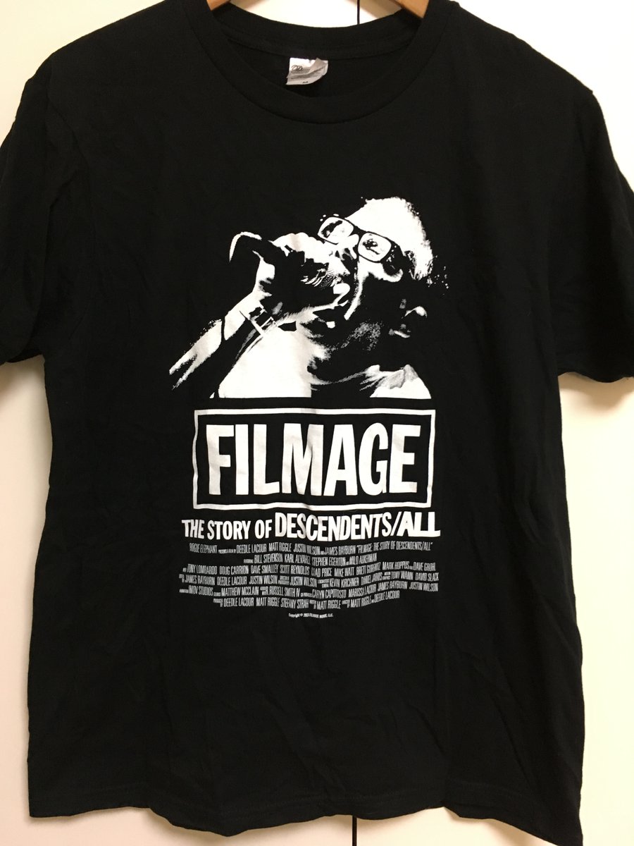 Top_40_Age's tweet photo. #419 FILMAGE
「FILMAGE : THE STORY OF DESCENDENTS / ALL BOXAGE EDITION」に封入されていた物(Mサイズ)と再上映会場で購入した物(Lサイズ)。
#マーチャンダイズ記録シリーズ #FILMAGE #DESCENDETS #ALL #フィルムエイジ #ディセンデンツ #DYS #DagNasty #DownByLaw #PAVERS #DragTheRiver https://t.co/jP15uA7XCC
