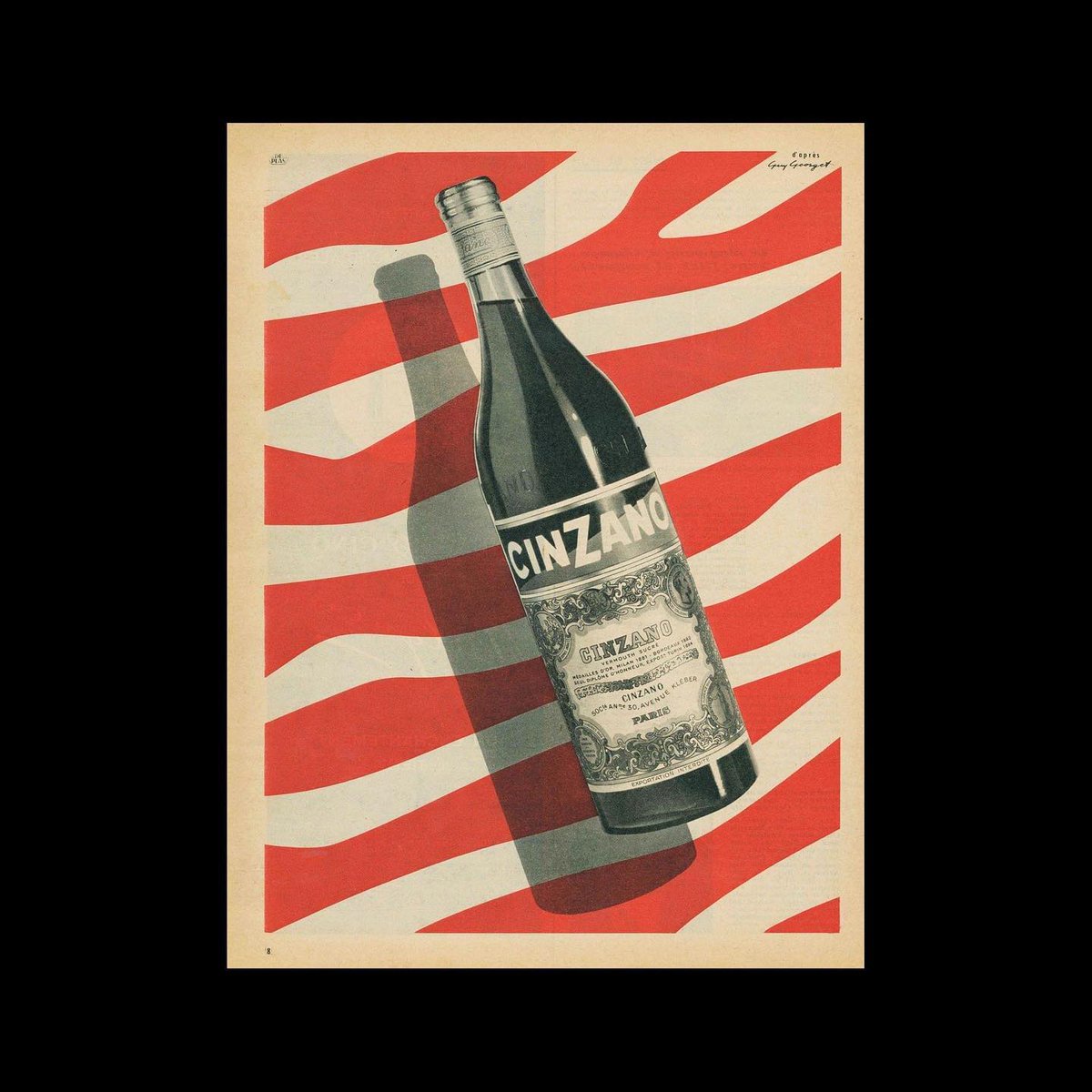 DesignReviewed's tweet photo. Cinzano, Advertisement, 1955. Design by Guy Georget.
https://t.co/HgJ6pqpWe8
#VintageAdvertising #GuyGeorget #Cinzano https://t.co/JKWFvZaXnL
