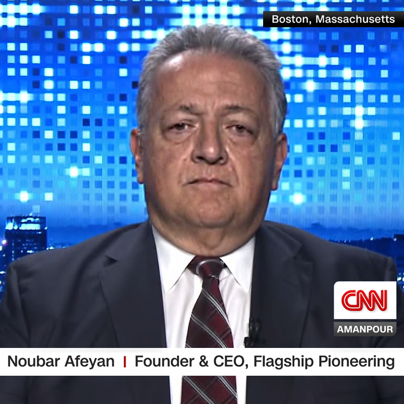 AuroraPrize_'s tweet photo. .@CNN: Aurora Co-Founder @NoubarAfeyan in conversation with @amanpour: discussing the issues around #NagornoKarabakh, the detainment of @RubenVardanyan_ , and the vital mission of #AuroraPrize in preventing future atrocities.