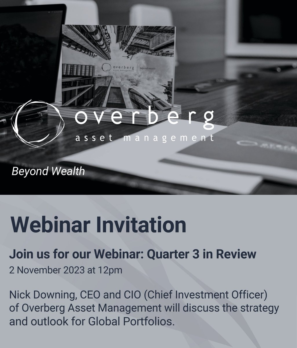 Overberg_AM's tweet photo. Join Our Webinar Today at 12pm | Nick Downing, CEO and CIO (Chief Investment Officer) of Overberg Asset Management will discuss the strategy and outlook for Global Portfolios. | Register for our webinar: https://t.co/bJK87f0Lul Authorised FSP: 783 #investments https://t.co/KaJDJr5Z1j