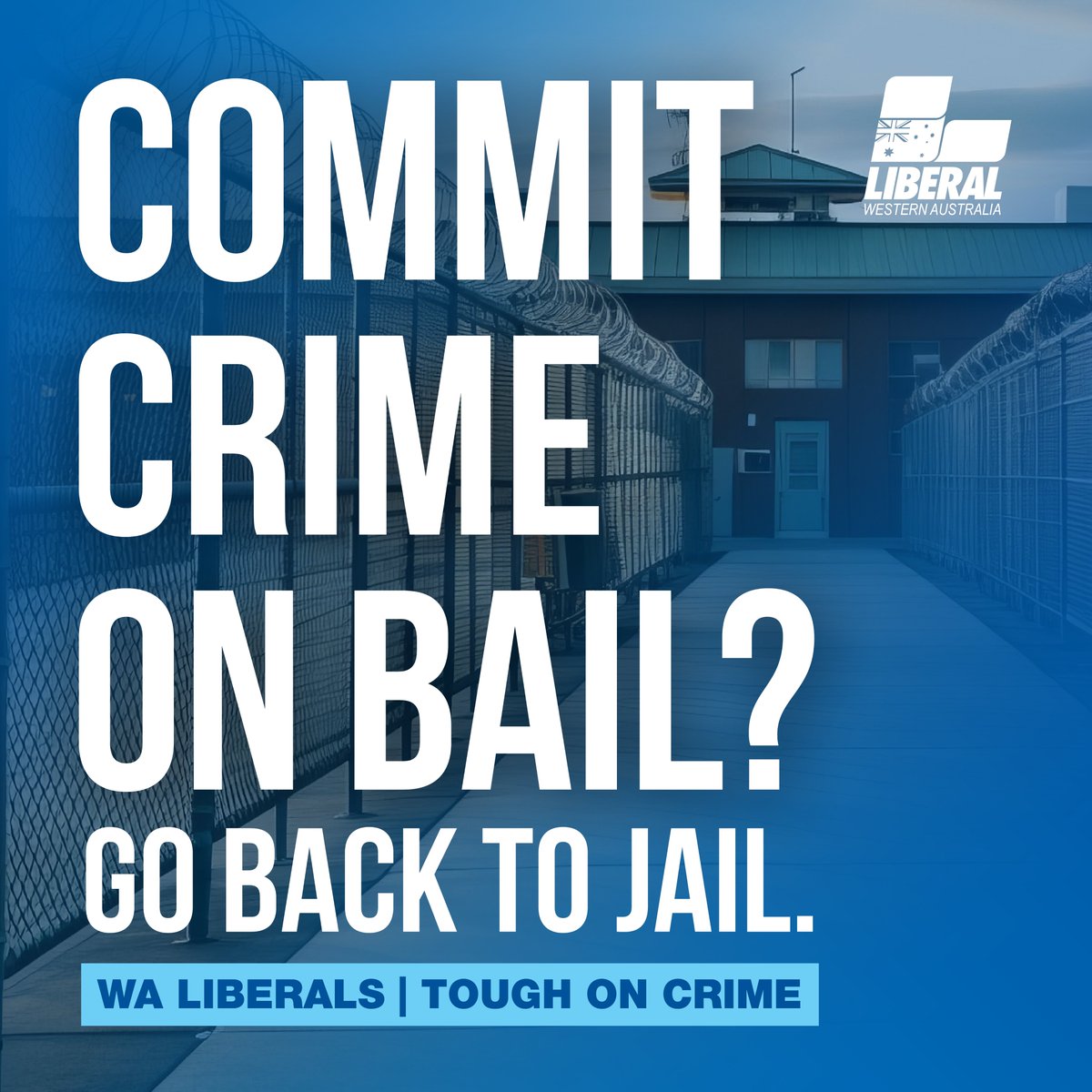 Repeatedly, violent offenders are given bail only to commit further crimes when released.

Under a WA Liberal Govt, offenders who are caught committing crimes on bail will never be granted bail again. Enough is enough. #wapol