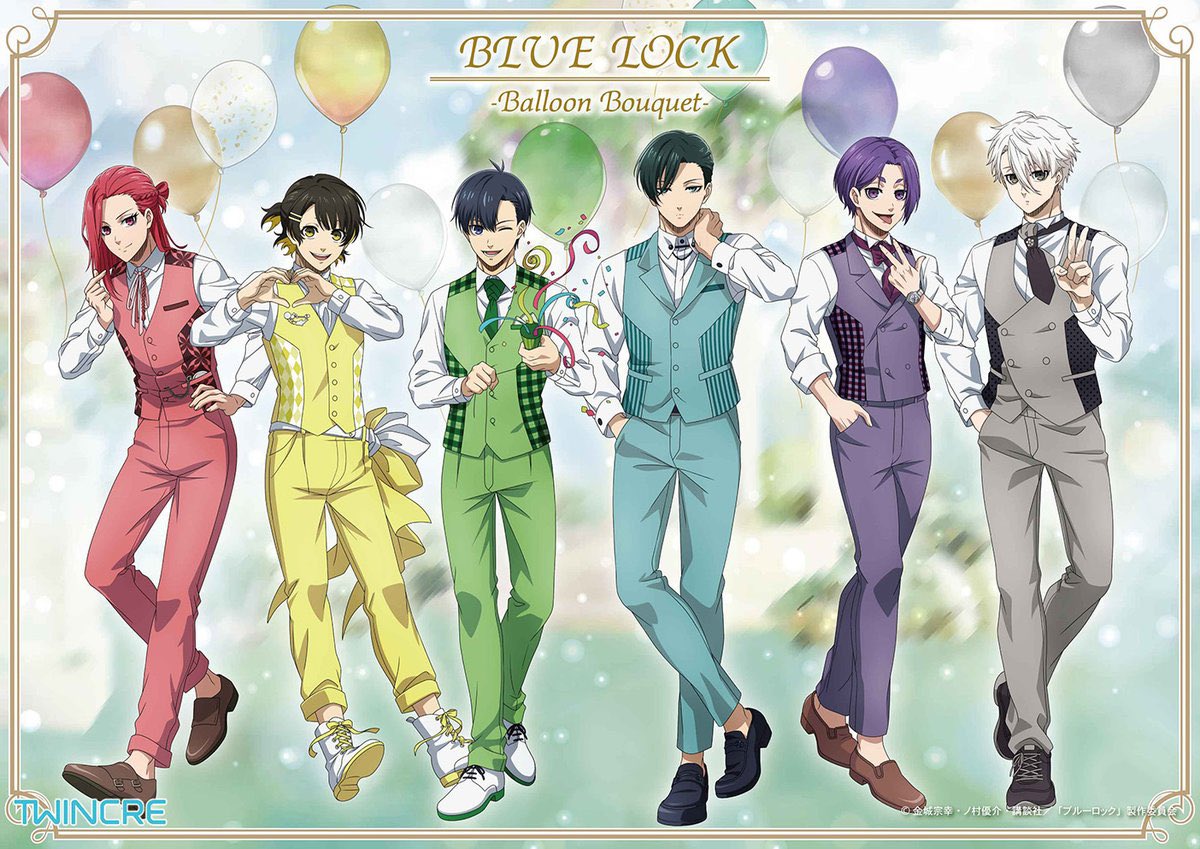 bururo8008_cham's tweet photo. ブルーロック』の新規描き下ろしイラストを公開！

カラフルで華やかな衣装に身を包んだ「バルーン」がテーマ！ https://t.co/qeEIYVI85P