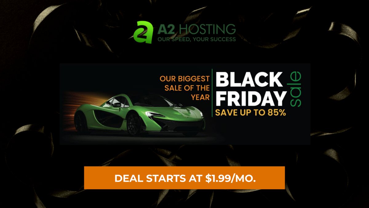 hostconnector's tweet image. A2 hosting Black Friday Sale 2023 Live Now! Save 85% Discount sitewide deal starts at $1.99 only ! bit.ly/3tpHxkt

#BlackFriday  #BlackFridayDeals  #webhosting