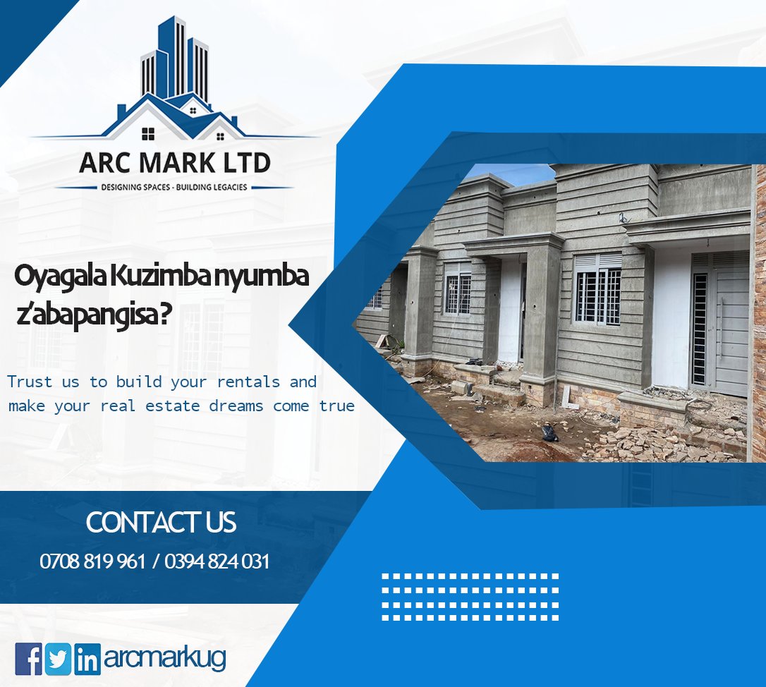 arclamackug's tweet photo. Don't let your rental dreams be just dreams.
Trust @arcmarkug to turn them into a reality.
From rentals to all your construction needs,we've got you covered
Contact us at 0708819961 or 0394824031 & start building your future now!
#ArcMarkUG #ConstructionExperts #RentalProperties https://t.co/TJZnGyZZdv