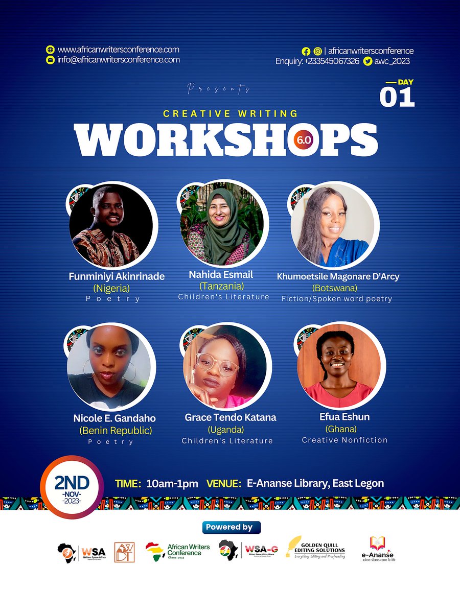 wsacentre's tweet photo. DAY ONE: 

CREATIVE WRITING WORKSHOPS 

Who's coming?

#awc #wsa #creativewriting https://t.co/Lf0Qh4dzx2