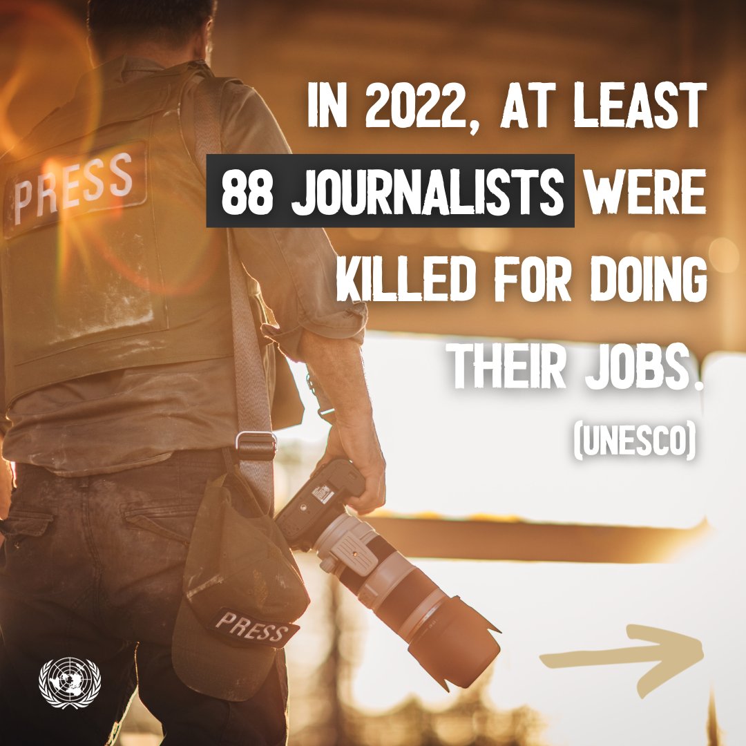 UNRIC_UK_IRE's tweet photo. We need better safeguards to defend the journalists who keep us informed.📰

On the International Day to End Impunity for Crimes against Journalists, we call on all States to prevent violence against journalists &amp; to provide a safe environment for them to work.
#ProtectJournalist https://t.co/cJfZuP9Ag1