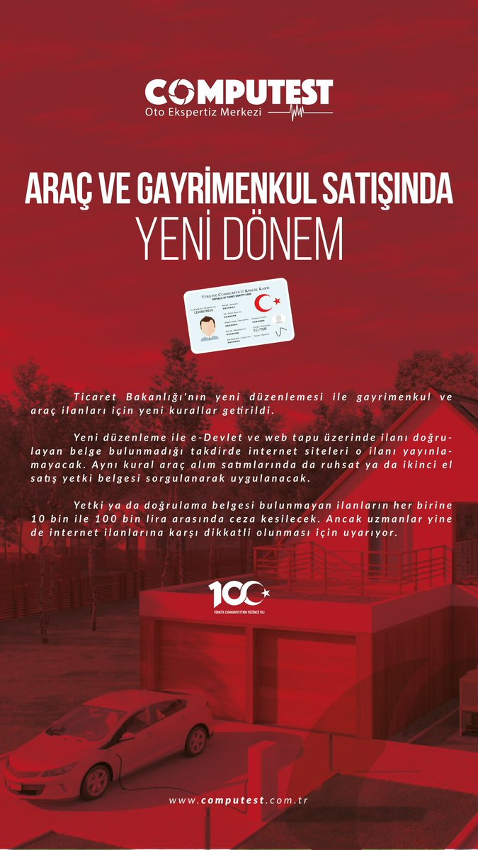 computesttr's tweet photo. Araç ve Gayrimenkul satışında yeni dönem, yazı devamı için görseli kaydırın!
📍 Merkez Adresi: Serhat Mah., 1435 Sk., No: 15, Ostim/ANKARA
🌐 https://t.co/2N7XWtKqNJ
📞 444 27 76
#computest #computestotoekspertiz #aracsatisi #halkaarz https://t.co/4UJe6qwkQ4