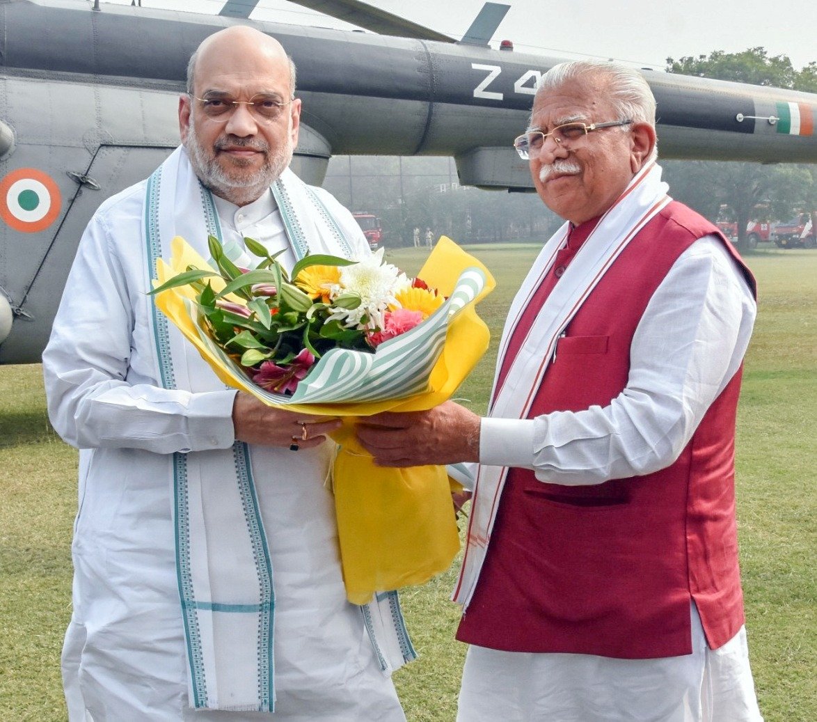 mlkhattar's tweet photo. हरि की धरती हरियाणा में पधारने पर माननीय केंद्रीय गृह एवं सहकारिता मंत्री श्री @AmitShah जी का हार्दिक स्वागत एवं अभिनंदन।

#अंत्योदय_महासम्मेलन https://t.co/K2QfZ6OBZB
