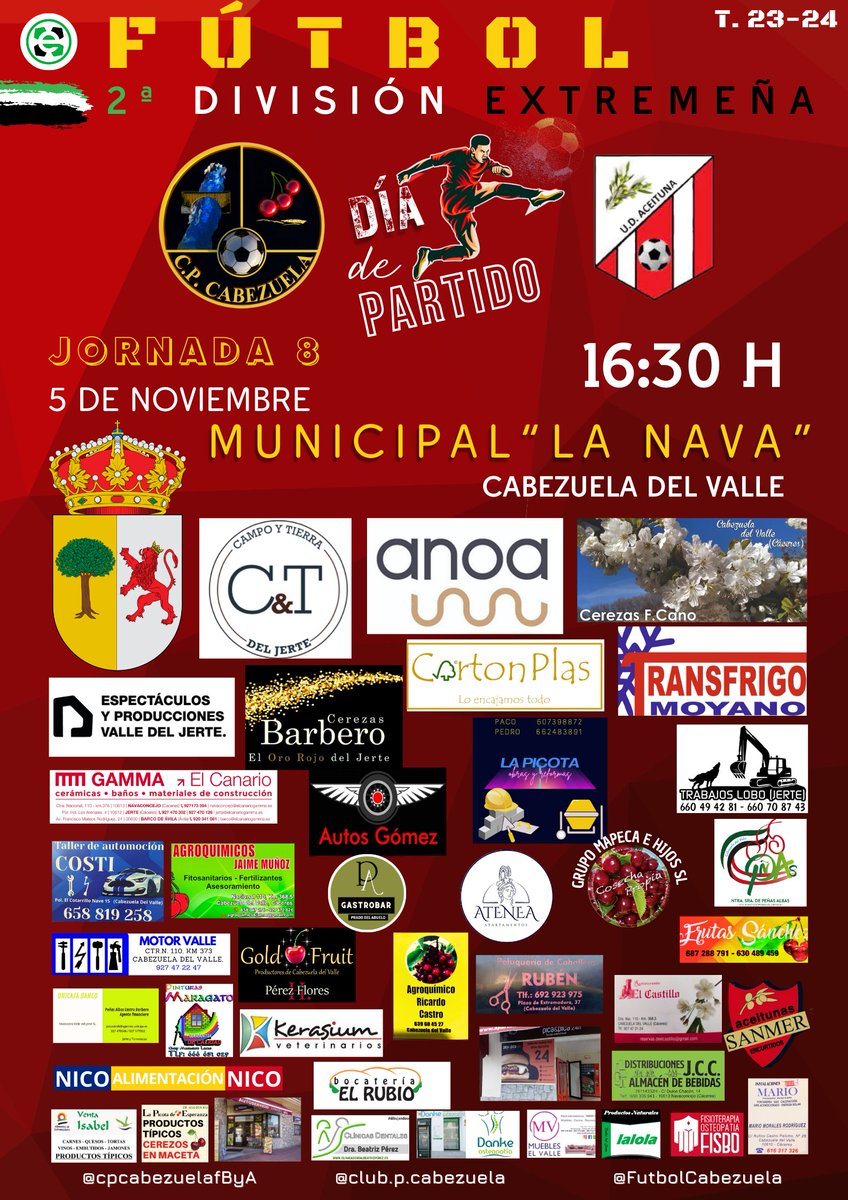 Octava jornada  🙀 ¡ya! A por un nuevo y potente equipo, partido a partido o paso a paso, como se prefiera, el tiempo vuela 🙄 nos vemos el domingo en 🏟 La Nava 👇