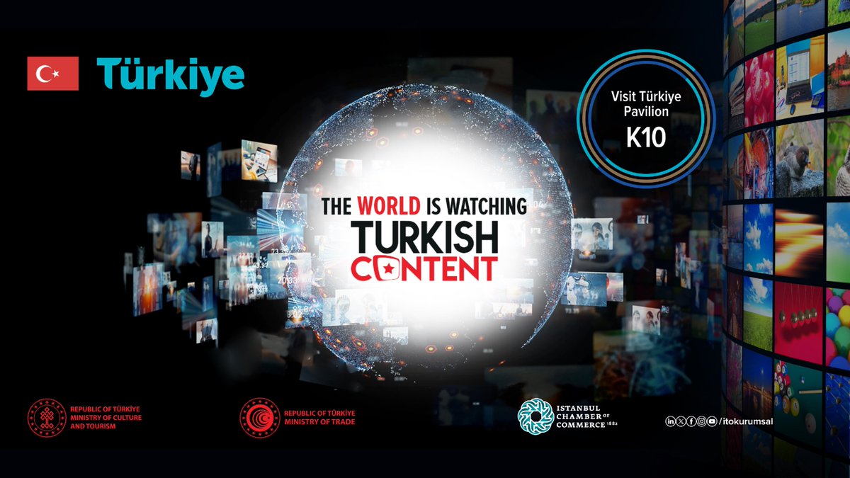 asiatvforum's tweet photo. TÜRKİYE Pavilion will be at #ATF2023 in Singapore again!
Come discover the huge variety of entertainment content coming out of #Türkiye @ Stand K10.
#ATF will be held from 5—8 December 2023 in Singapore. Join the community!
#TurkishContent #ContentIndustry #TVcontent https://t.co/2dLvAkAHbZ