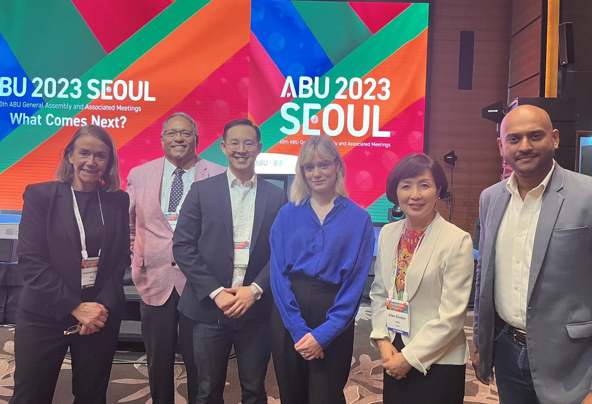 Thank you to these wonderful speakers on The Future of News at the @ABU_HQ General Assembly: NHK’s Aiko Doden, the BBC’s @jeanmackenzie, VBTC’s Francis Herman and Felix Kim from DeepBrain AI. Chaired by CMG Sri Lanka’s Chevaan Daniel. #journalism #news #BBCVerify
