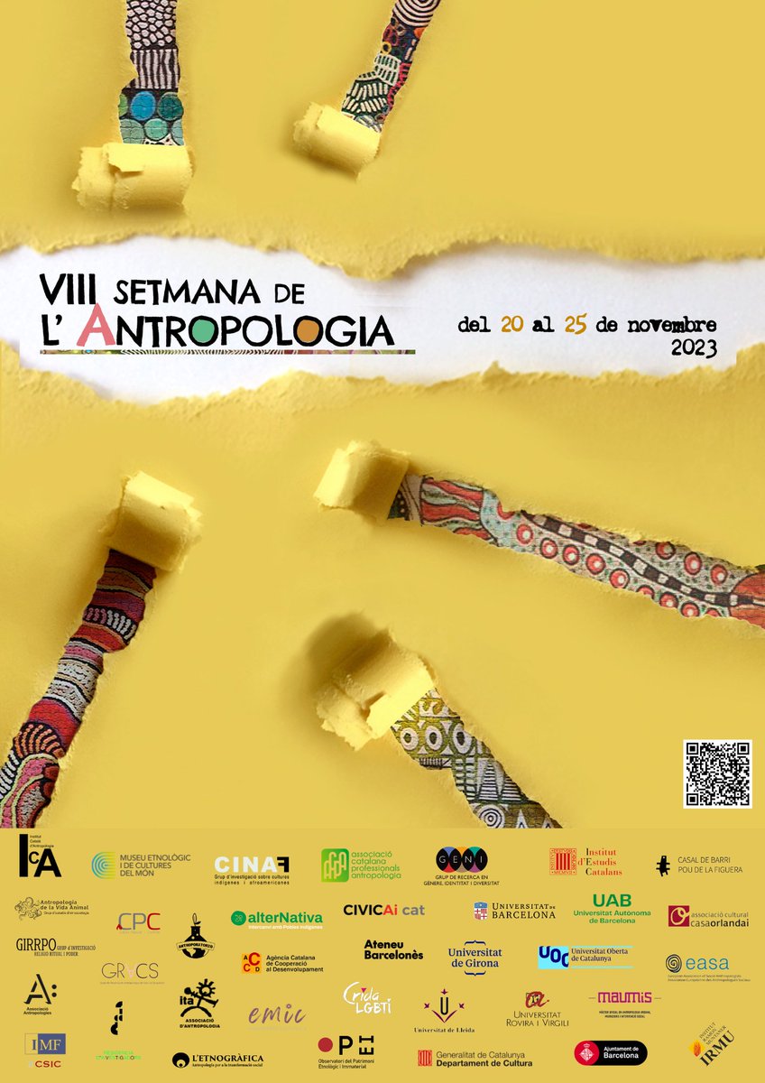 📢📢 Arriba una nova edició de la #AntropologiaSetmana: taules rodones, conferències, rutes, visites guiades, presentacions... Una setmana per gaudir de l'#antropologia
Consulteu el programa: antropologia.cat/event/setmana-…