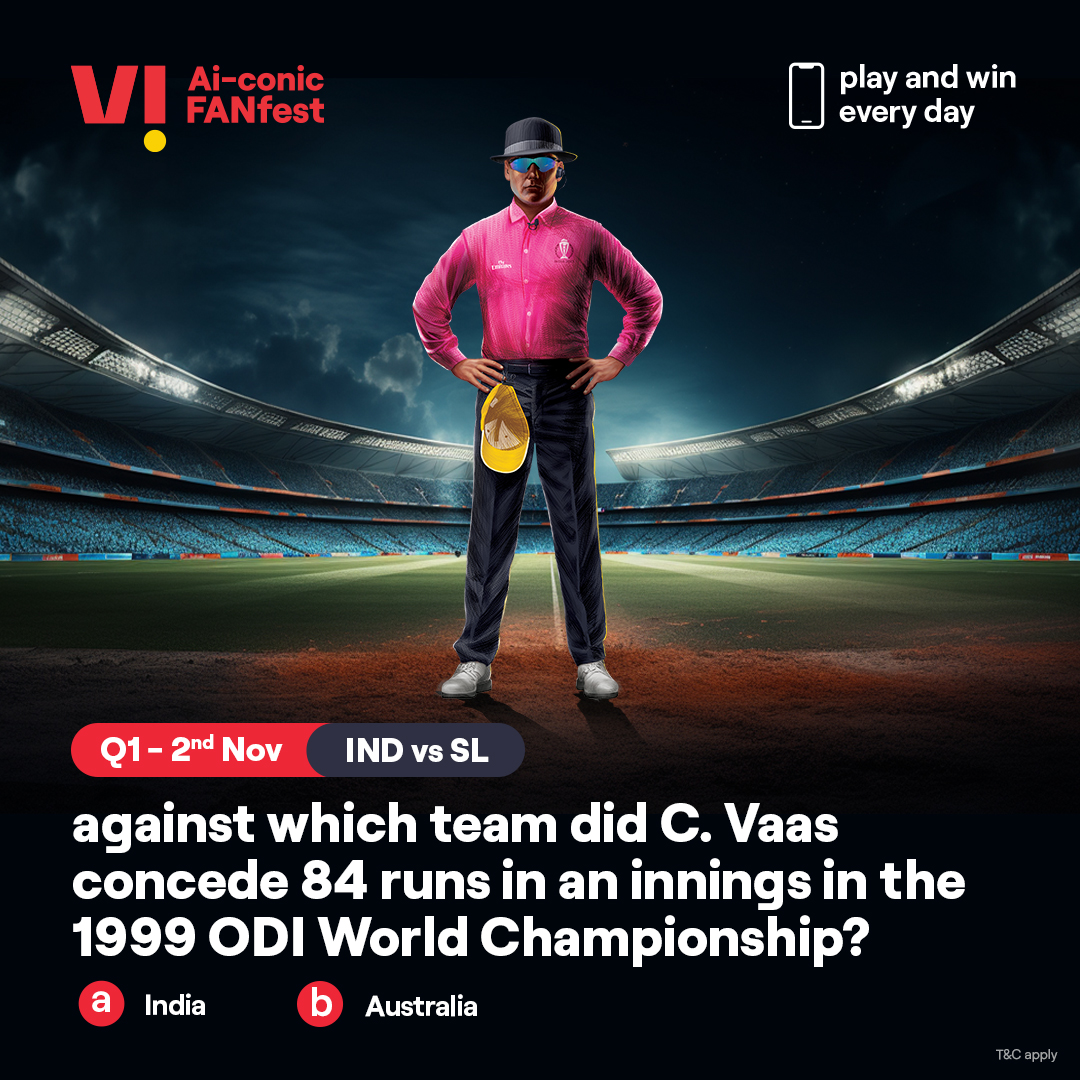 Their game has started, and so has yours. Share the right answer to all the questions of the day using #ViAiconicFANfest and you could stand a chance to win a #smartphone. Go on, take your shot. #ContestAlert #WorldCup #Cricket #CricketContest #Play2Win #Contest #INDvsSL