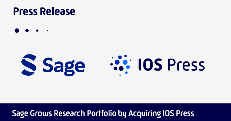 IOSPress_STM's tweet photo. IOS Press is proud to announce its acquisition by @Sage_Publishing, bringing together two passionate, independent academic publishers. This collaboration will enrich the Sage portfolio, from AI to neuroscience, and build on IOS Press's 36-year legacy of excellence. Read more: