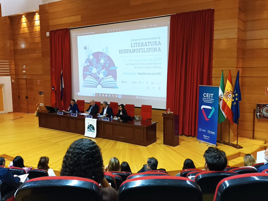 DigiPhiLit's tweet photo. Comienza el congreso de #literatura hispanofilipina en @InfoUMA, con miembros de nuestro proyecto y ¡140 personas inscritas! Somos glamour y exitazo 🥂💃🇵🇭 https://t.co/FxvMYsADNV