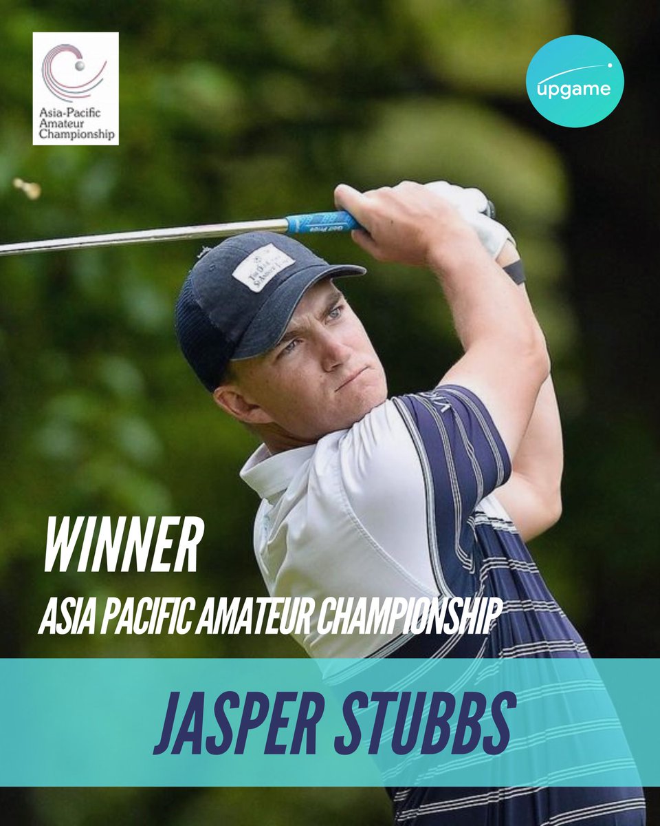 Upgame user Jasper Stubbs has won the Asia Pacific Amateur Championship 2023! 🏆 With this win Jasper automatically qualifies for the 152nd Open Championship as well The Masters 2024! Well done Jasper!!