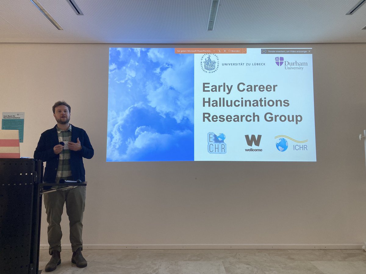 Dr Emma Palmer-Cooper (@dr_emmaclaire) on Twitter photo Hello Lübeck!
Kicking off another fantastic <a href="/echrgroup/">Early Career Hallucinations Research Group</a> conference at Universität zu Lübeck hosted by <a href="/leonfrADC/">Léon Franzen</a>
Lots of great early career-led research being presented today about hallucinations in all forms. Hello Lübeck!
Kicking off another fantastic <a href="/echrgroup/">Early Career Hallucinations Research Group</a> conference at Universität zu Lübeck hosted by <a href="/leonfrADC/">Léon Franzen</a>
Lots of great early career-led research being presented today about hallucinations in all forms.