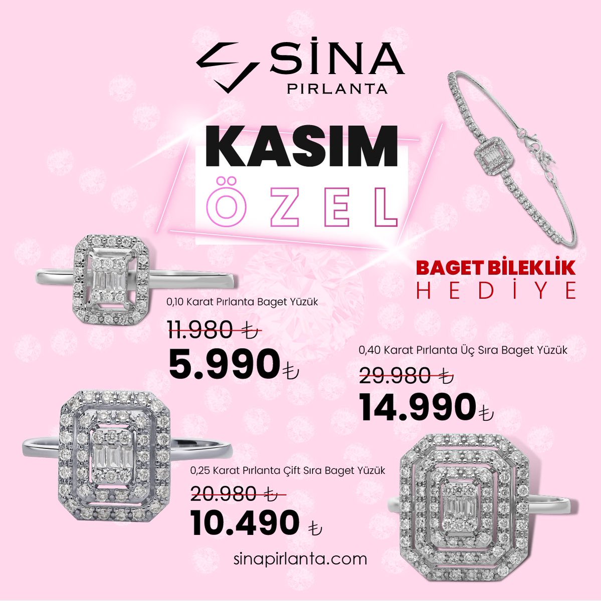 Yılın en büyük kampanyası başladı! Kaçırılmayacak fiyat avantajlarıyla en sevilen baget pırlanta yüzükler sinapirlanta.com ve seçkin mağazalarımızda…