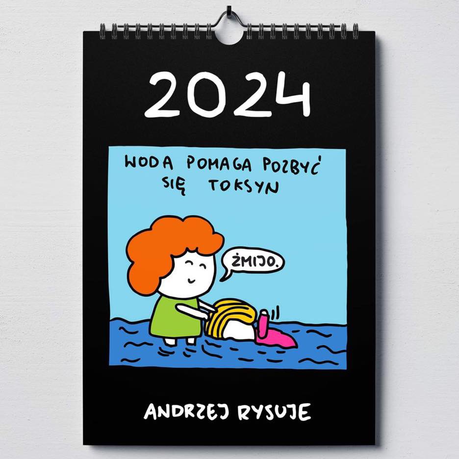 Dziś rusza wysyłka nowego kalendarza. Zamów 👉🏻 sklep.andrzejrysuje.pl/produkt/kalend…